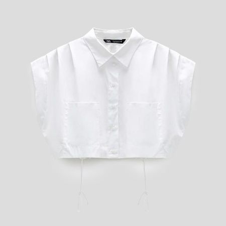 تصویر از تاپ پپلین کراپ پشت جمع زارا